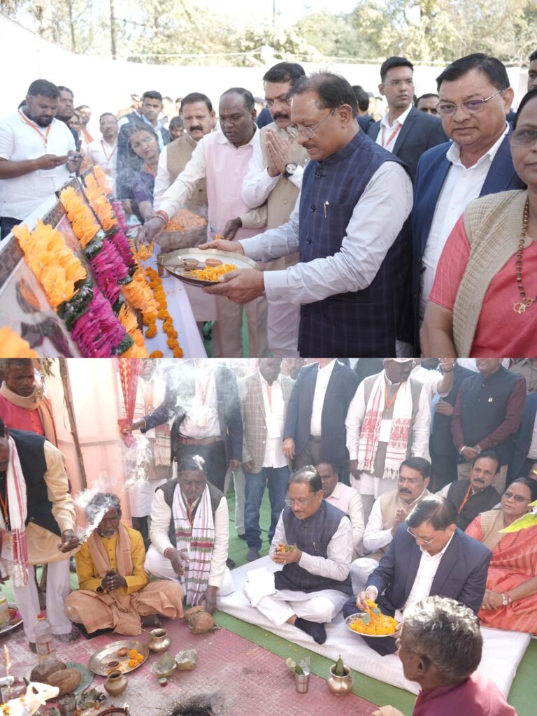 KORBA:-मुख्यमंत्री विष्णु देव साय ने गौरा-गौरी की पूजा कर प्रदेशवासियों के खुशहाली की कामना की