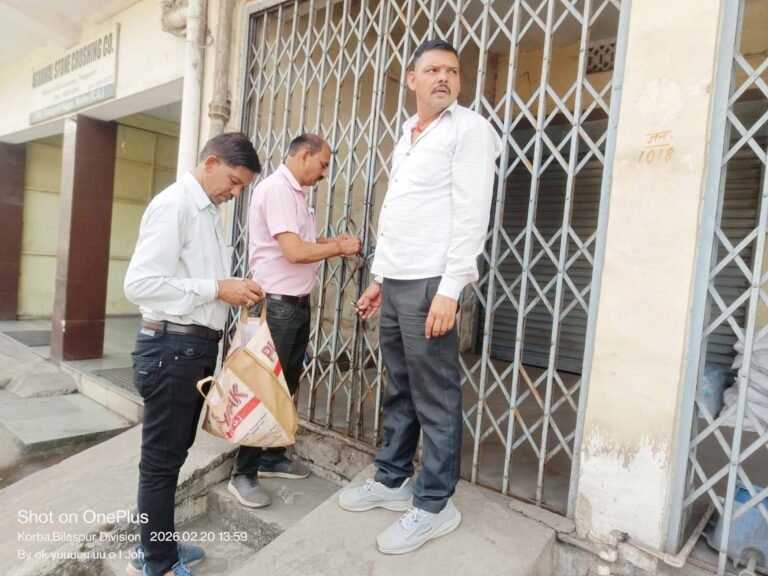 KORBA:-निगम के बकायादार की प्रॉपटी को किया गया सील, निगम के वार्ड क्र. 15 में हुई कार्यवाही….कर न जमा करने वालों पर सख्त कार्यवाही कर रहा निगम, सीलबंदी के साथ सम्पत्तियों को कुर्क करने की होगी कार्यवाही