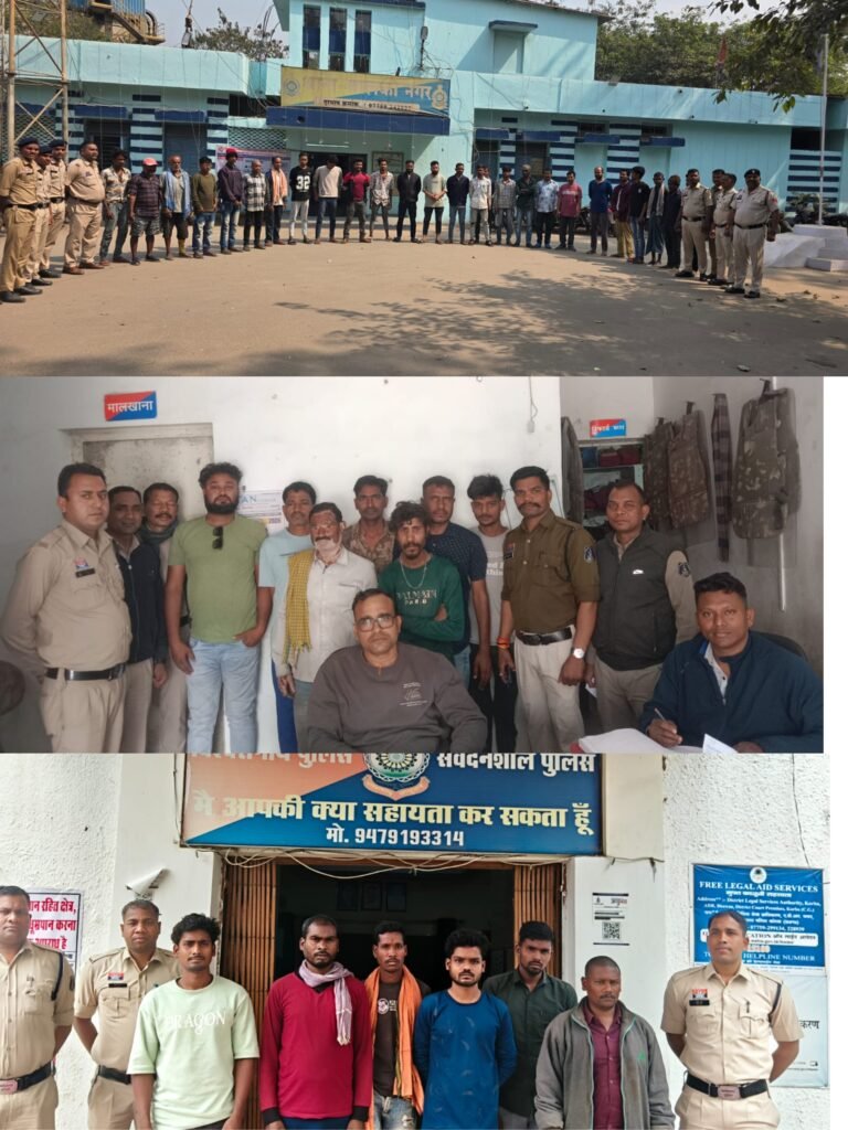 KORBA:-होली पर्व के मद्देनज़र कोरबा पुलिस की सख्त कार्यवाही”””””सजग कोरबा, सतर्क कोरबा” अभियान के तहत 67 गिरफ्तारी वारंटी, 30 स्थायी वारंटी सहित कुल 97 वारंटियों के विरुद्ध वैधानिक कार्यवाही