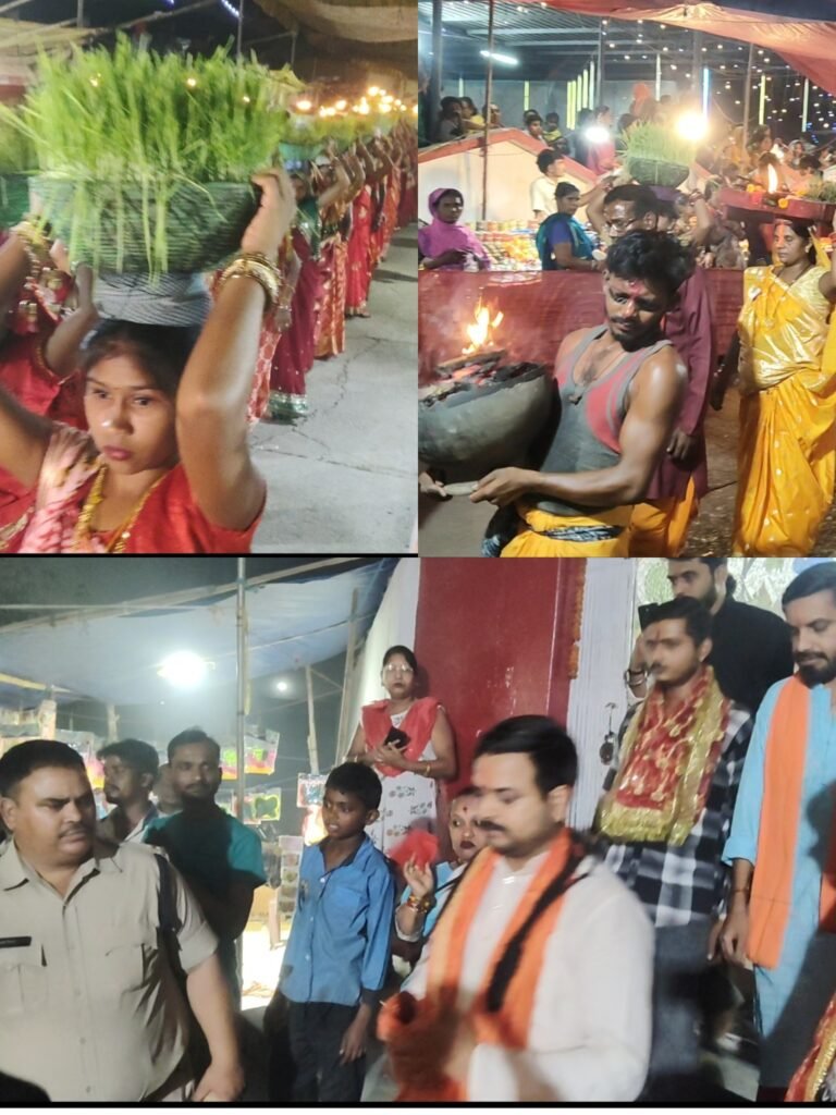 KORßA:-माँ सर्वमंगला के दरबार चैत्र नवरात्रि का भव्य जवारा विसर्जन के साथ हुआ समापन…..हसदेव नदी तट पर जिसमें हजारों श्रद्धालुओं की जवारा विसर्जन पर जुटी भारी भीड़….. देखें वीडियो