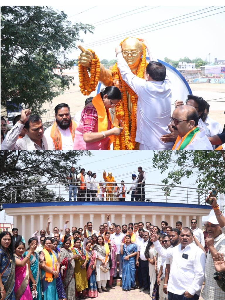 KORßA:-डॉ. भीमराव आंबेडकर जयंती पर मंत्री लखनलाल देवांगन ने अर्पित की पुष्पांजलि, विचारों को जीवन में उतारने का किया आह्वान