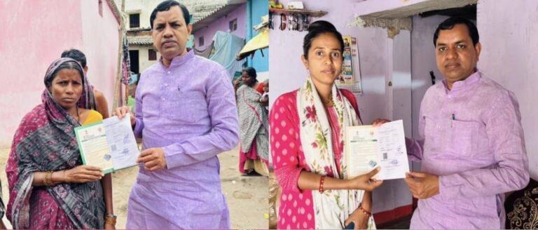 KORßA:-अंत्योदय की भावना को साकार कर रहे घर-घर पहुंचकर जरूरतमंदों को सौंपे राशन कार्ड:-नरेंद्र देवांगन