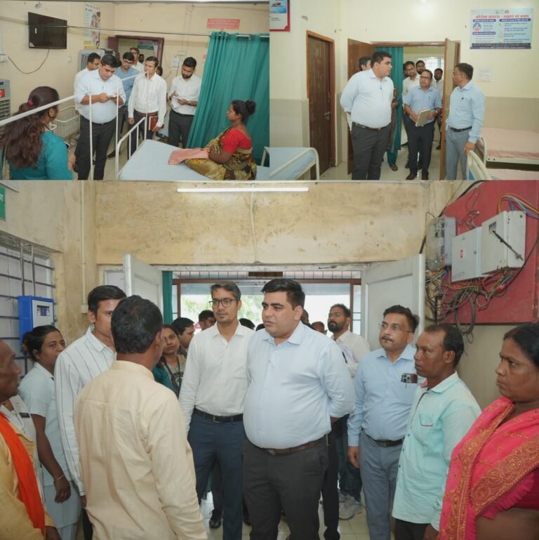KORBA:-कलेक्टर कुणाल दुदावत ने पताढ़ी सामुदायिक स्वास्थ्य केंद्र का किया निरीक्षण, स्वास्थ्य सेवाओं की गुणवत्ता पर दिया जोरवार्डों का निरीक्षण कर मरीजों से की चर्चा, उपचार, भोजन और सुविधाओं की ली जानकारी……