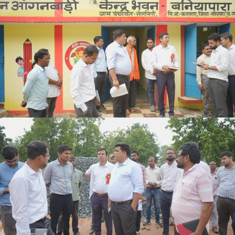 KORBA:-कलेक्टर ने रामपुर में निर्माणाधीन नवीन महाविद्यालय का किया निरीक्षण….गुणवत्तापूर्ण निर्माण एवं समय-सीमा का पालन सुनिश्चित करने के दिए निर्देश
