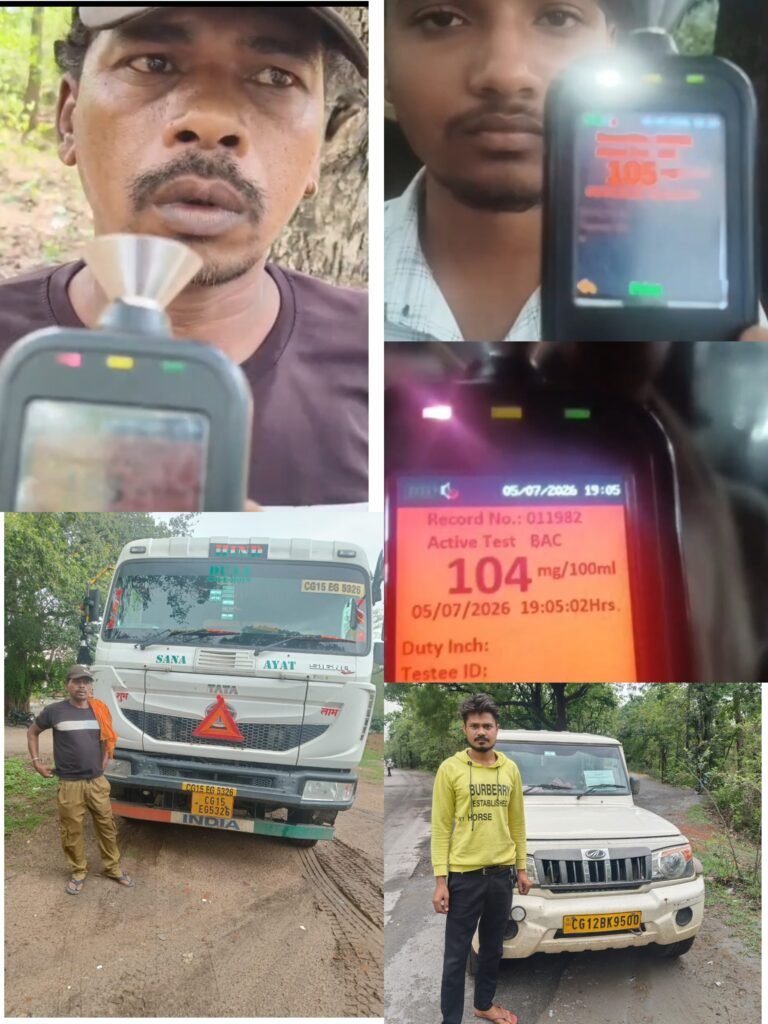 KORBA:-शराब पीकर वाहन चलाने पर सख्ती 8 कार और 12 बाइक चालक नशे में मिले, एक दिन में 20 चालकों पर कार्रवाई, 1 जनवरी से अब तक 1143 शराबी वाहन चालकों पर मोटर व्हीकल एक्ट के तहत कार्रवाई…. देखें वीडियो