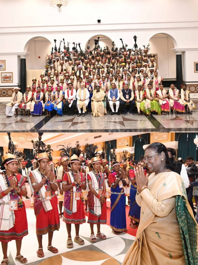 रायपुर : राष्ट्रपति भवन के विशेष अतिथि बने बस्तर के मांझी-चालकी : बस्तर पंडुम-2026 के विजेताओं और जनजातीय प्रतिनिधियों का हुआ विशेष सम्मान