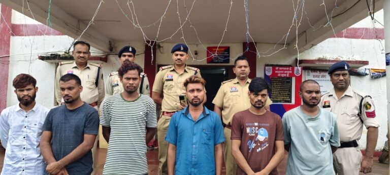 जांजगीर चांपा:-डीजे सामान चोरी करने वाले 6 आरोपी 24 घंटे में गिरफ्तार, ₹1.40 लाख का सामान व पिकअप वाहन बरामद