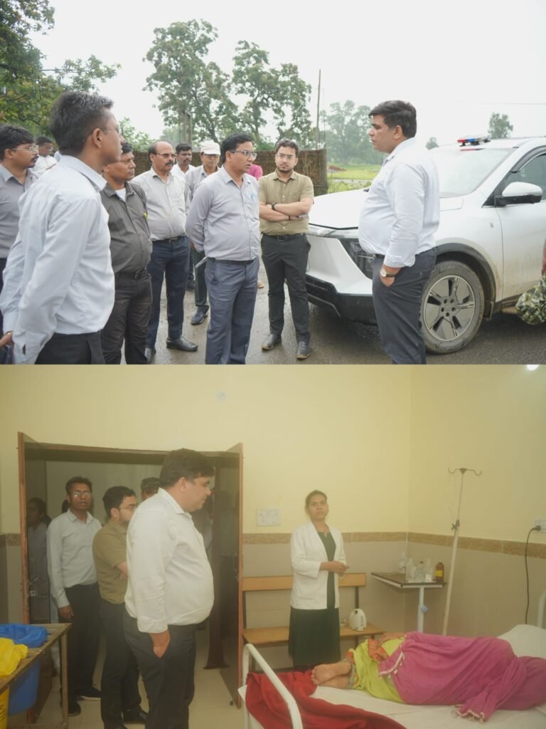KORBA:-सड़क निर्माण कार्यों में तेजी लाएं, ग्रामीणों की सुविधा का रखें विशेष ध्यान: कलेक्टर कुणाल दुदावत…..पसान स्वास्थ्य केंद्र का निरीक्षण कर मरीजों को बेहतर स्वास्थय सुविधाएं उपलब्ध कराने दिए निर्देश