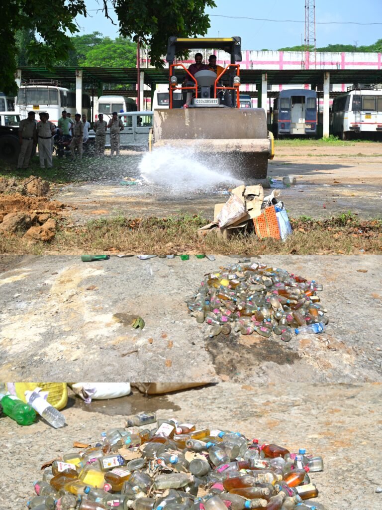 KORBA :-पुलिस द्वारा 71 प्रकरणों में जब्त 398.80 लीटर मदिरा का विधिवत नष्टीकरण….. देखें वीडियो